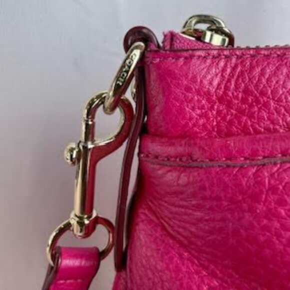 Coach AUTHENTICATED Madison Pebbled Leather Satchel Tote Bag โ Hot Pink - Picture 8 of 14